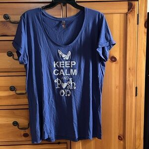 Vintage “Keep Calm and Posh On” tee with all kinds of permanent glitter. FUN
